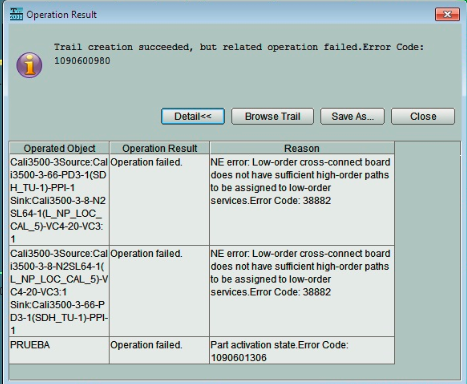 OSN3500 SSN2PD3单板创建VC3业务提示低阶交叉资源不足
